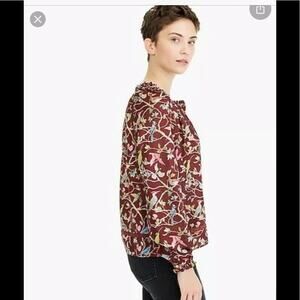 J Crew Point Sur ruffled top popover NEW